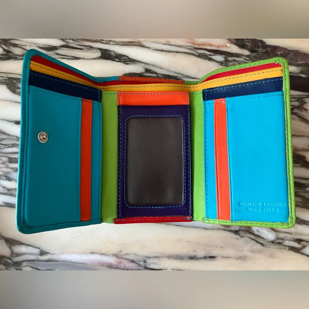 Colorful Italian Leather Wallet - Picture 2 of 3